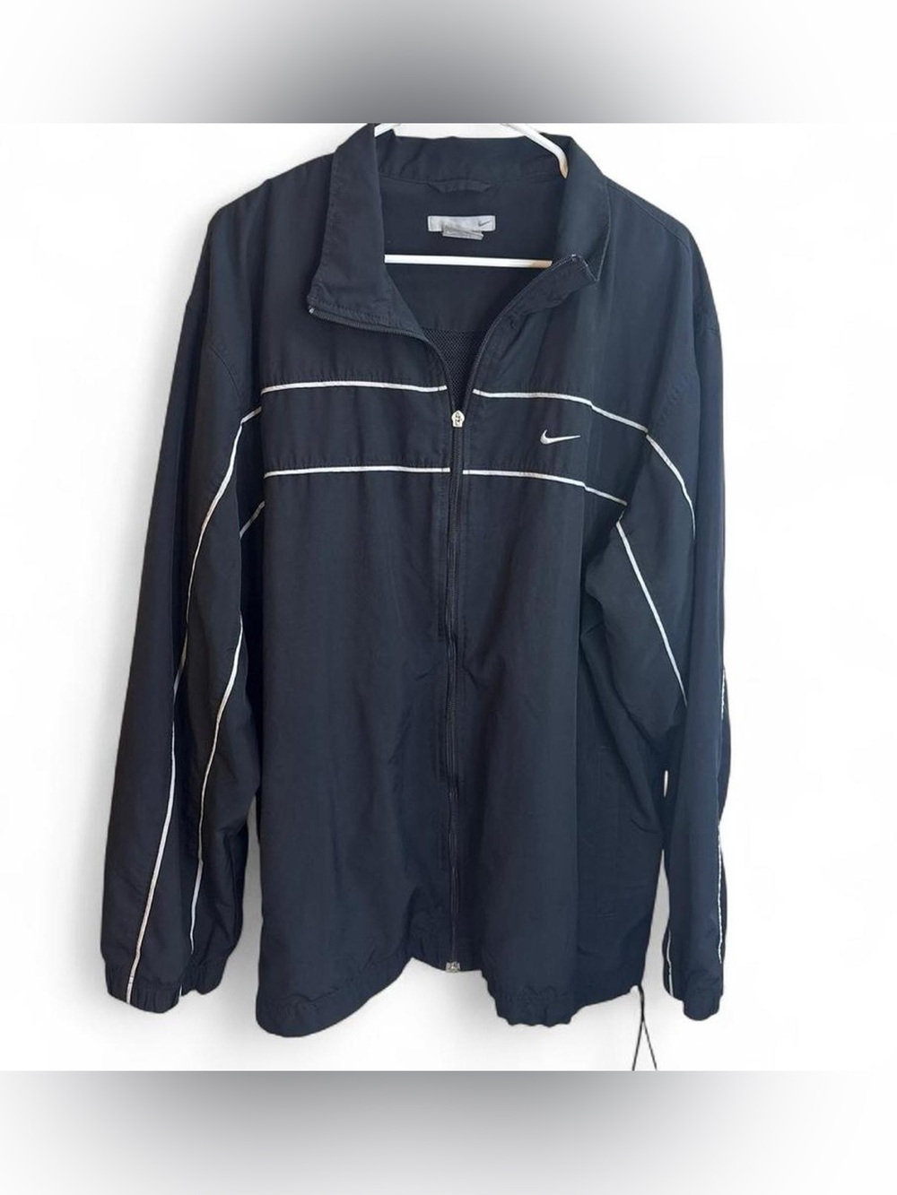 y2k vintage Nike Windbreaker Jacket black XL